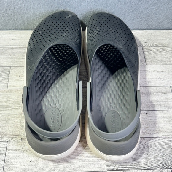 Crocs Clogs Shoes Mens 13 Black Lite Ride Clog Cushioned Comfort Slide On - Picture 3 of 8